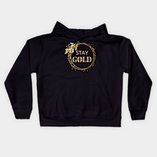 Stay Gold Butterfly Circle Motivational Kids Hoodie